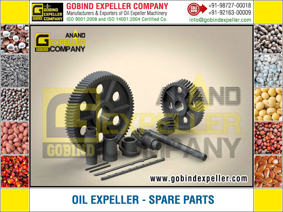 Oil Expeller Spare Parts manufacturers exporters suppliers Sellers Distributors Dealers in India Punjab Ludhiana