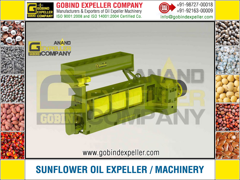 Sunflower Oil Expeller Machine manufacturers exporters suppliers Sellers Distributors Dealers in India Punjab Ludhiana